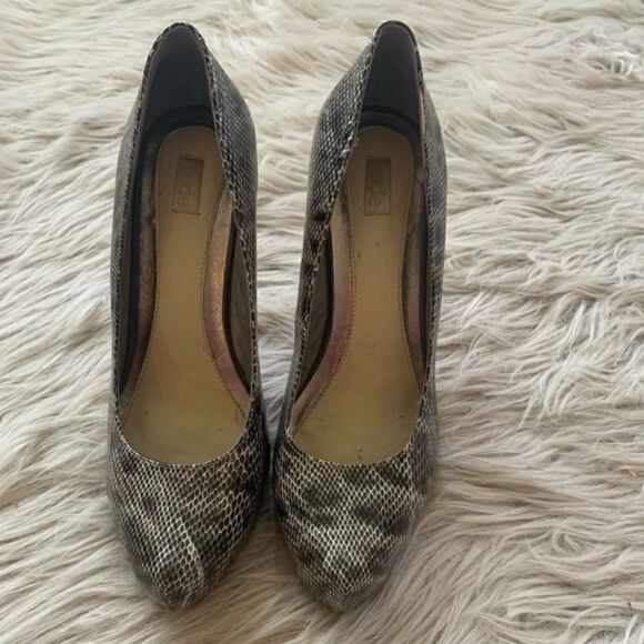 NUDE Snake Skin Heels size 39/8.5 - Picture 2 of 6